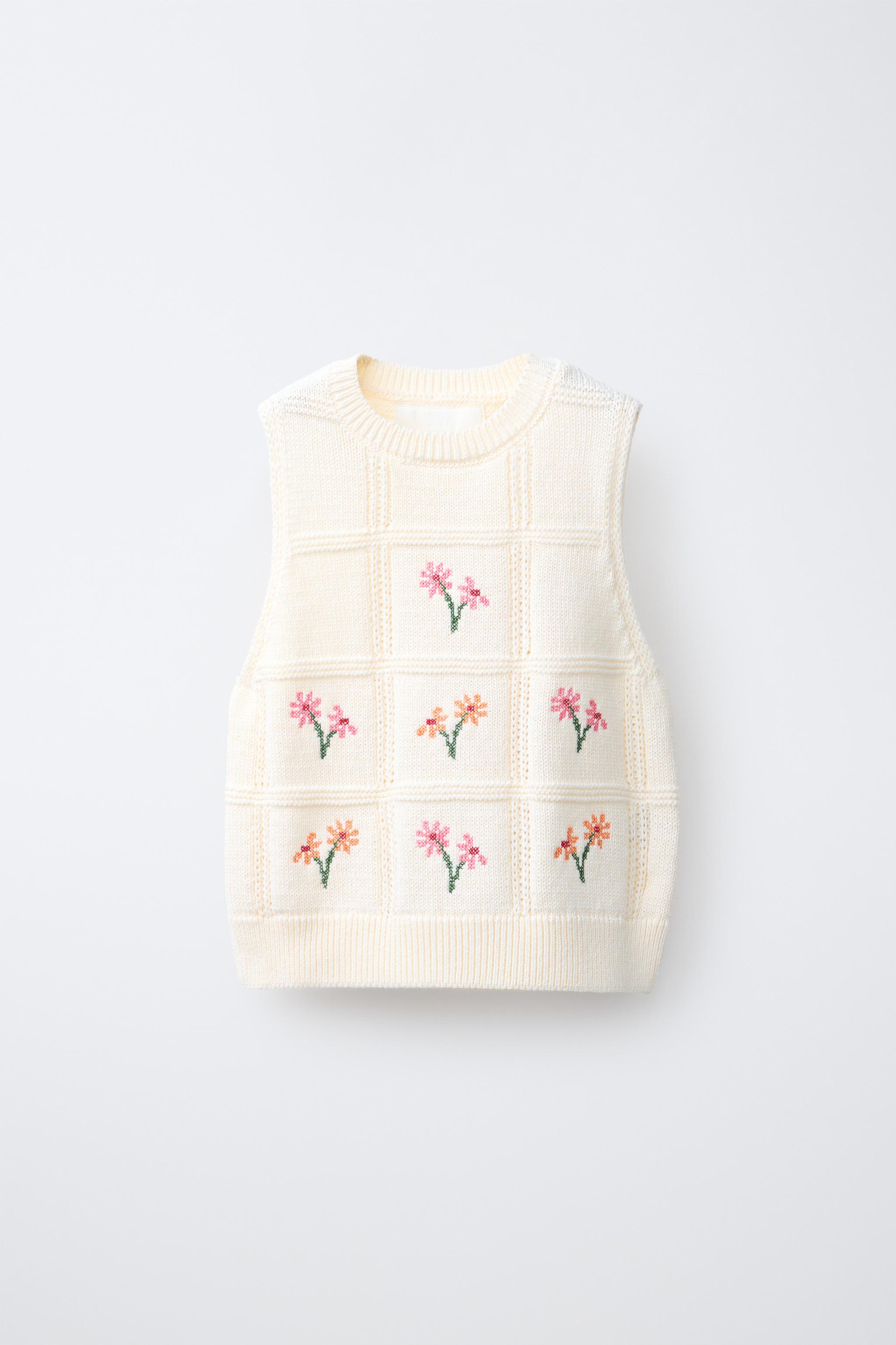 GILET EN MAILLE BRODÉ